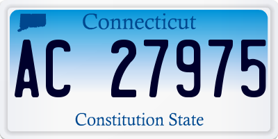 CT license plate AC27975