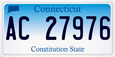 CT license plate AC27976