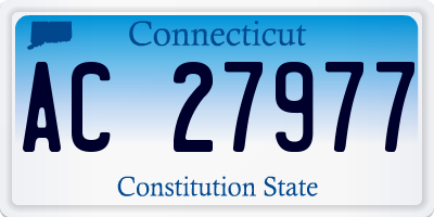 CT license plate AC27977