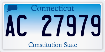 CT license plate AC27979