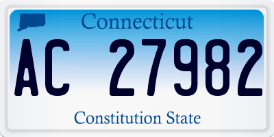 CT license plate AC27982