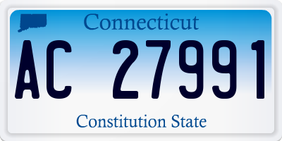 CT license plate AC27991