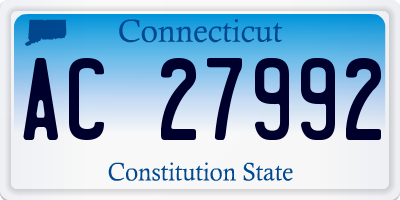CT license plate AC27992