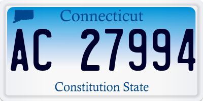 CT license plate AC27994
