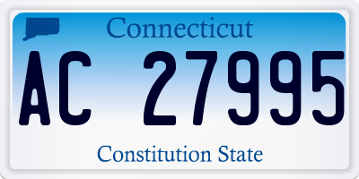 CT license plate AC27995