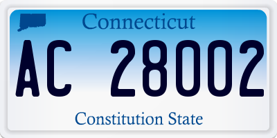 CT license plate AC28002