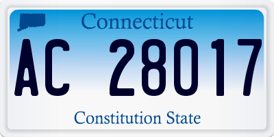 CT license plate AC28017
