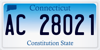 CT license plate AC28021