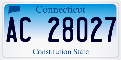 CT license plate AC28027