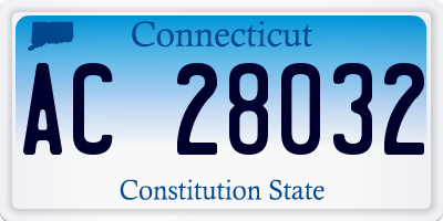 CT license plate AC28032