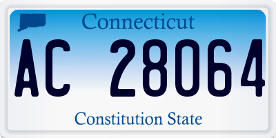 CT license plate AC28064