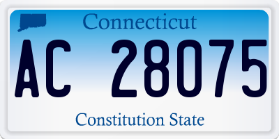 CT license plate AC28075