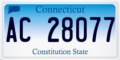 CT license plate AC28077