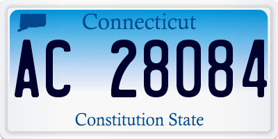 CT license plate AC28084
