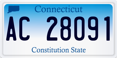 CT license plate AC28091