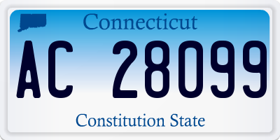 CT license plate AC28099