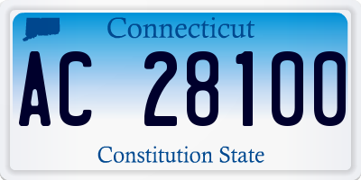 CT license plate AC28100