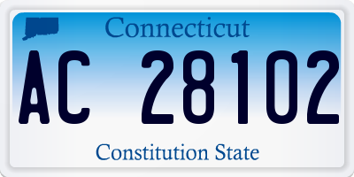 CT license plate AC28102
