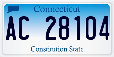 CT license plate AC28104