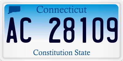 CT license plate AC28109
