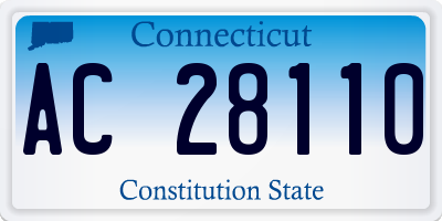 CT license plate AC28110