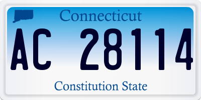 CT license plate AC28114