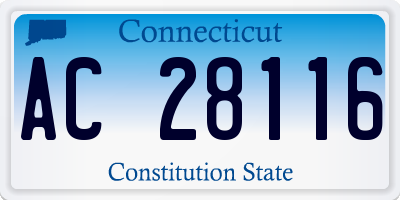 CT license plate AC28116