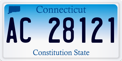 CT license plate AC28121