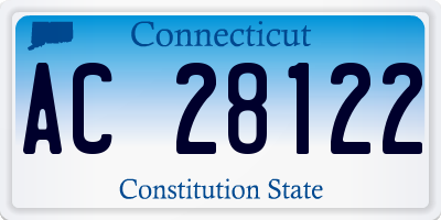 CT license plate AC28122