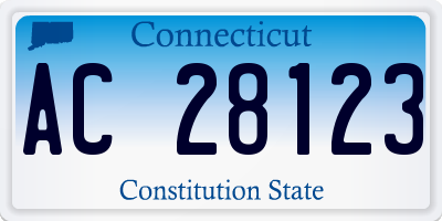 CT license plate AC28123