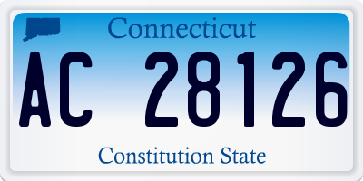CT license plate AC28126
