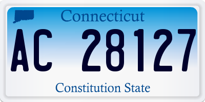 CT license plate AC28127