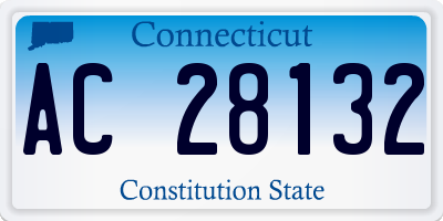 CT license plate AC28132