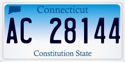 CT license plate AC28144