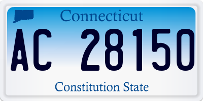 CT license plate AC28150