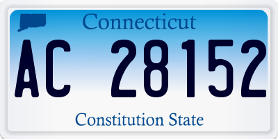 CT license plate AC28152