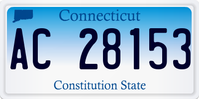 CT license plate AC28153