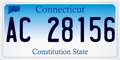 CT license plate AC28156