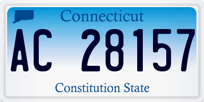 CT license plate AC28157