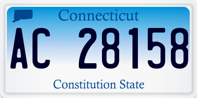 CT license plate AC28158