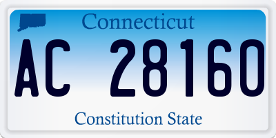CT license plate AC28160