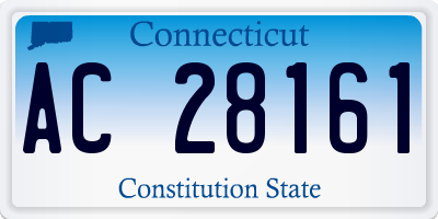 CT license plate AC28161