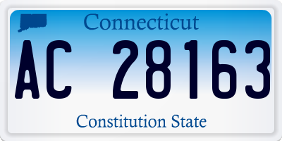 CT license plate AC28163