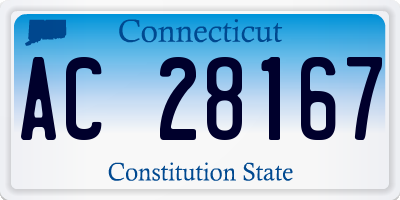 CT license plate AC28167