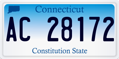 CT license plate AC28172