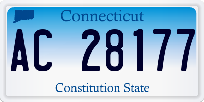 CT license plate AC28177