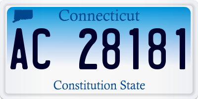 CT license plate AC28181