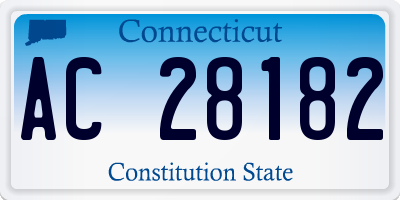 CT license plate AC28182