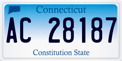 CT license plate AC28187