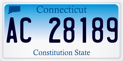 CT license plate AC28189